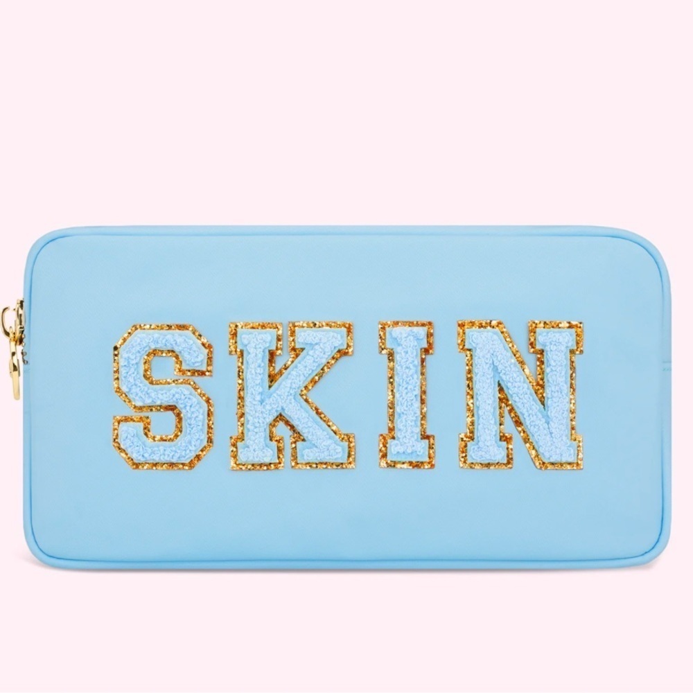 NWT Stoney Clover Lane Skin Small Pouch Periwinkle Blue